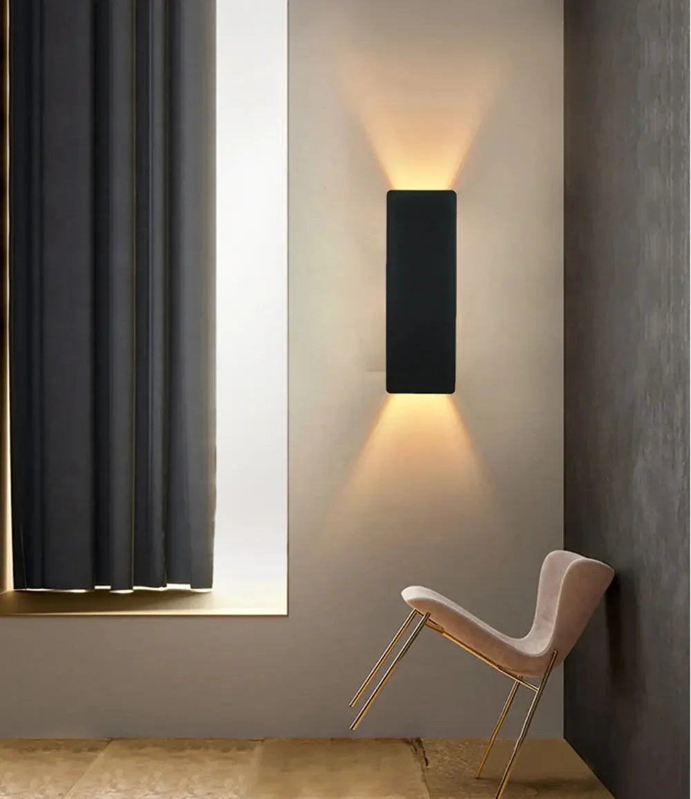 Modern Minimalist Aluminum LED Wall Sconce Interior Accent Living Room Lighting Noels Strive
