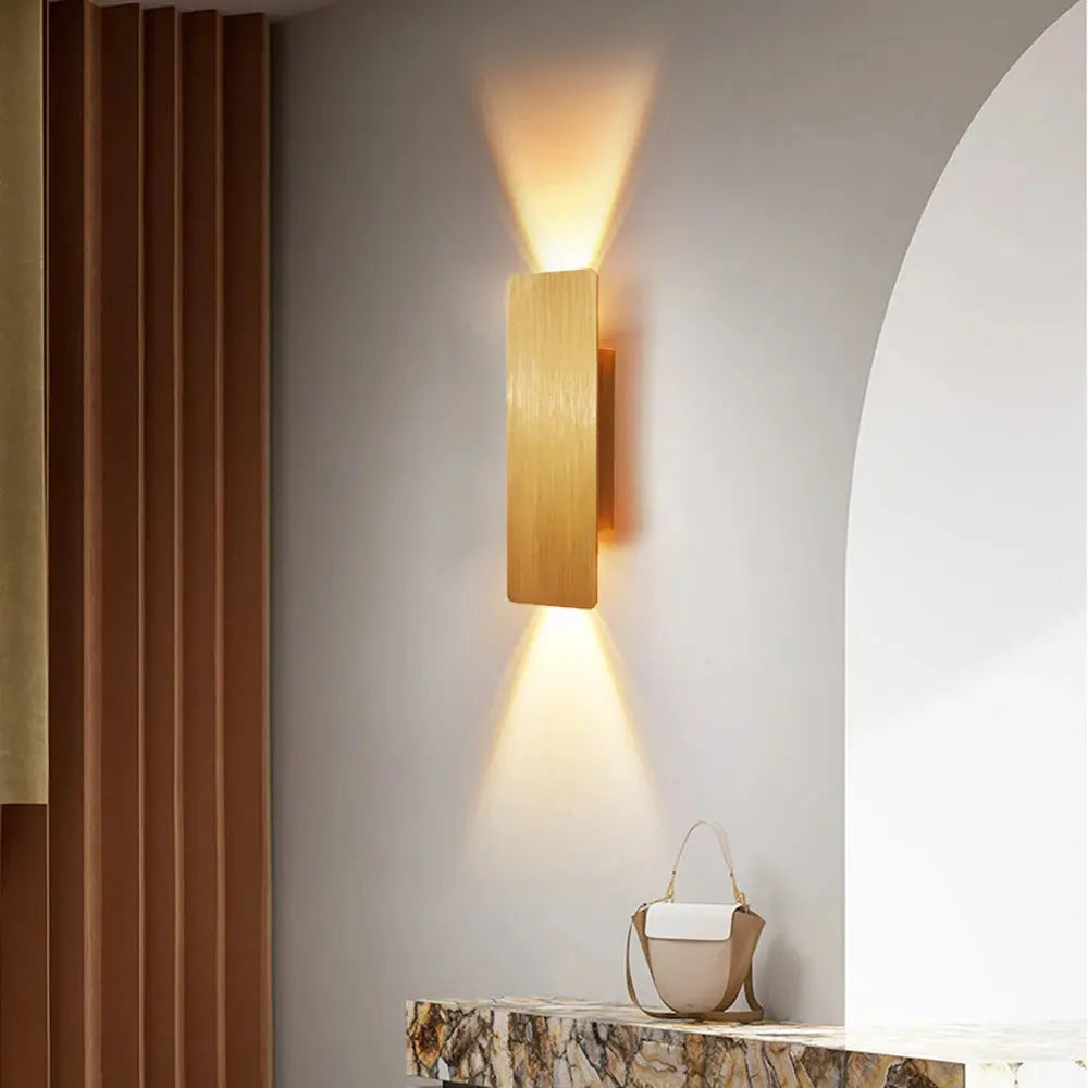 Modern Minimalist Aluminum LED Wall Sconce Interior Accent Living Room Lighting Noels Strive