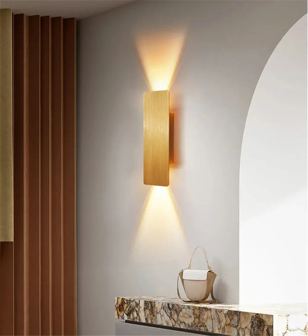 Modern Minimalist Aluminum LED Wall Sconce Interior Accent Living Room Lighting Noels Strive