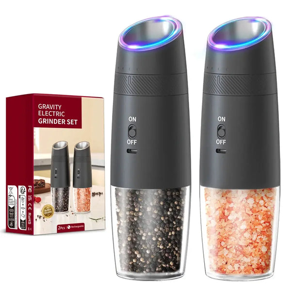 Rechargeable Automatic Pepper Grinder Set – Adjustable Spice Mill for Modern Kitchens Noels Strive