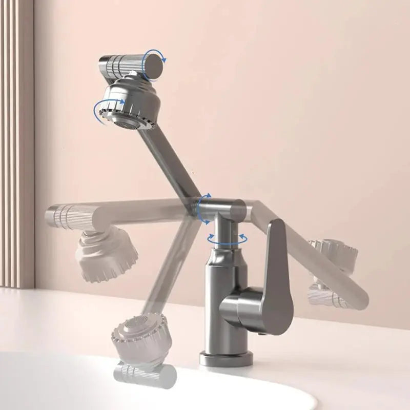 1080° Swivel Multifunction Basin Faucet – Dual Mode Hot & Cold Tap for Bathroom Noels Strive
