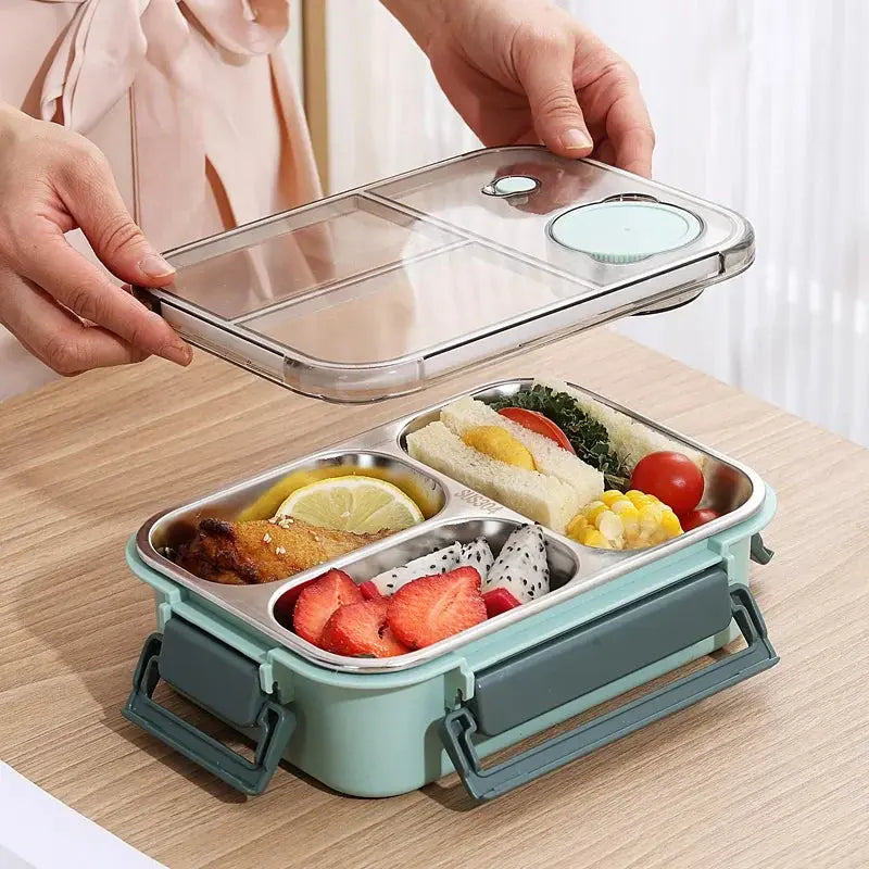 Premium 304 Stainless Steel Bento Box – Leakproof Lunch Container with Tableware Noels Strive