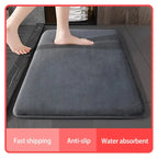 Super Absorbent Coral Velvet Bath Mat – Non-Slip Soft Floor Mat for Bathroom & Entry Noels Strive