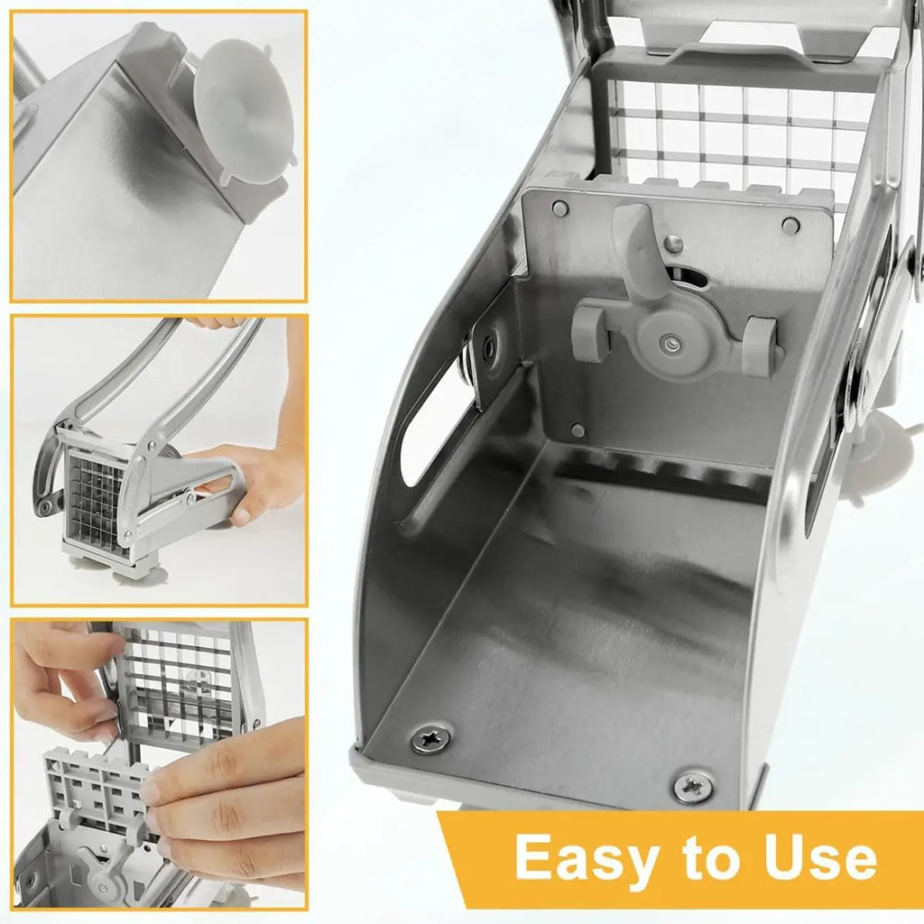 Stainless Steel French Fries Cutter – Manual Quick-Cut Potato Slicer for Home Kitchen Noels Strive