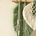 Handmade Boho Macrame Leaf Wall Hanging – Woven Fiber Art Tapestry for Bedroom Decor Noels Strive