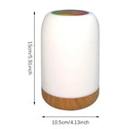 Dimmable RGB LED Touch Lamp – Wood Grain Table Light with Timer for Bedroom Noels Strive