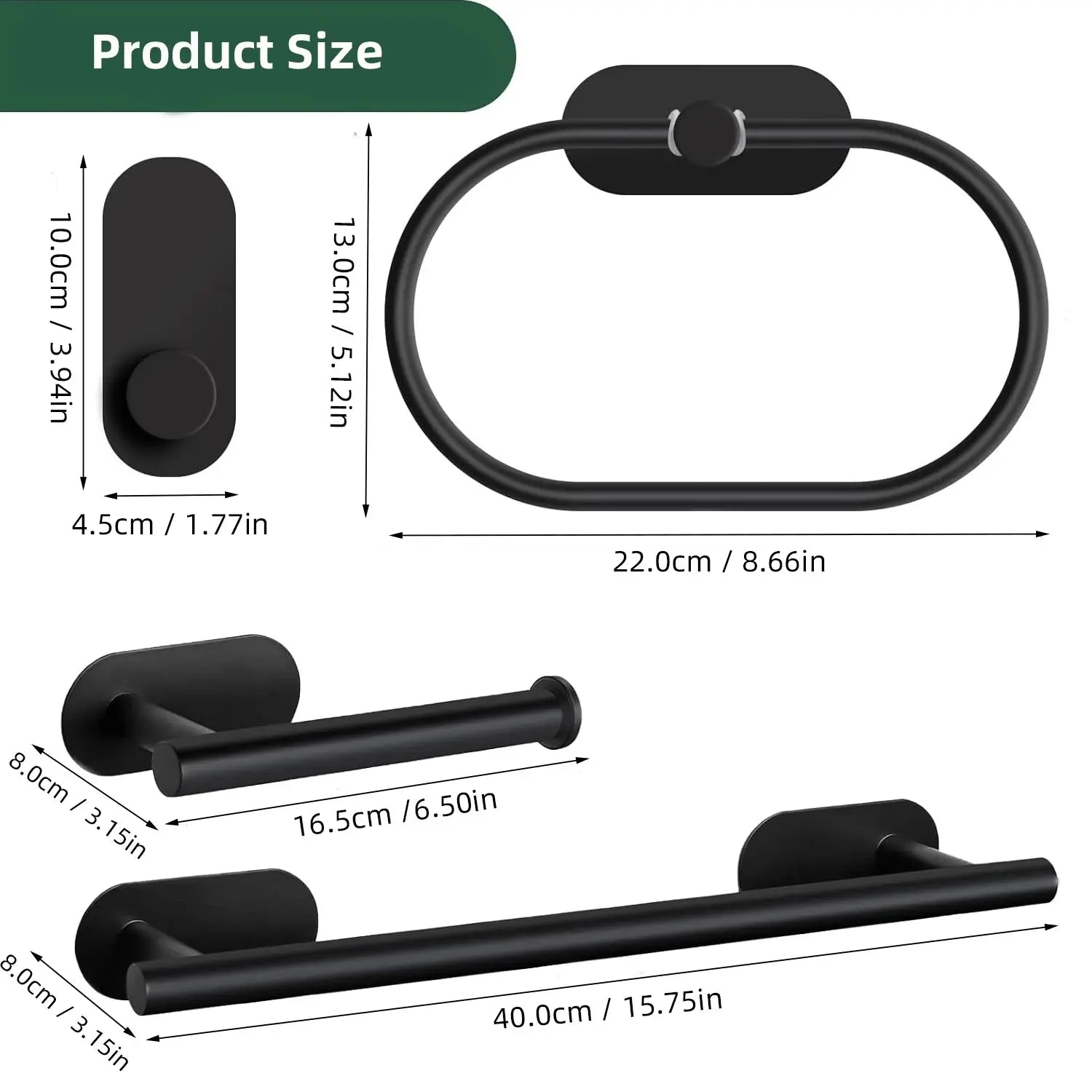 Premium 4-Piece Brushed Nickel Bathroom Set – 304 Stainless Steel Towel Bar & Hardware Noels Strive