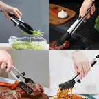Premium Silicone Kitchen Tongs – Non-Stick Heat Resistant Serving Tongs for BBQ & Salad Noels Strive