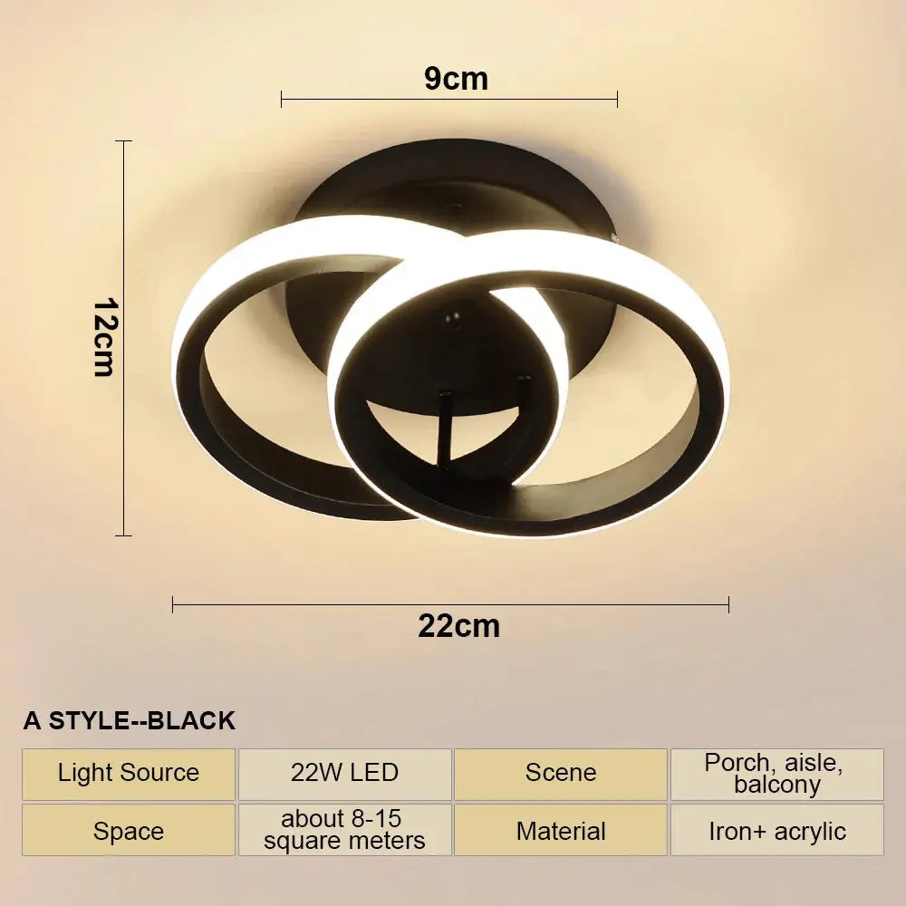 Modern Geometric LED Ceiling Light – Minimalist Aisle & Corridor Accent Lighting Noels Strive