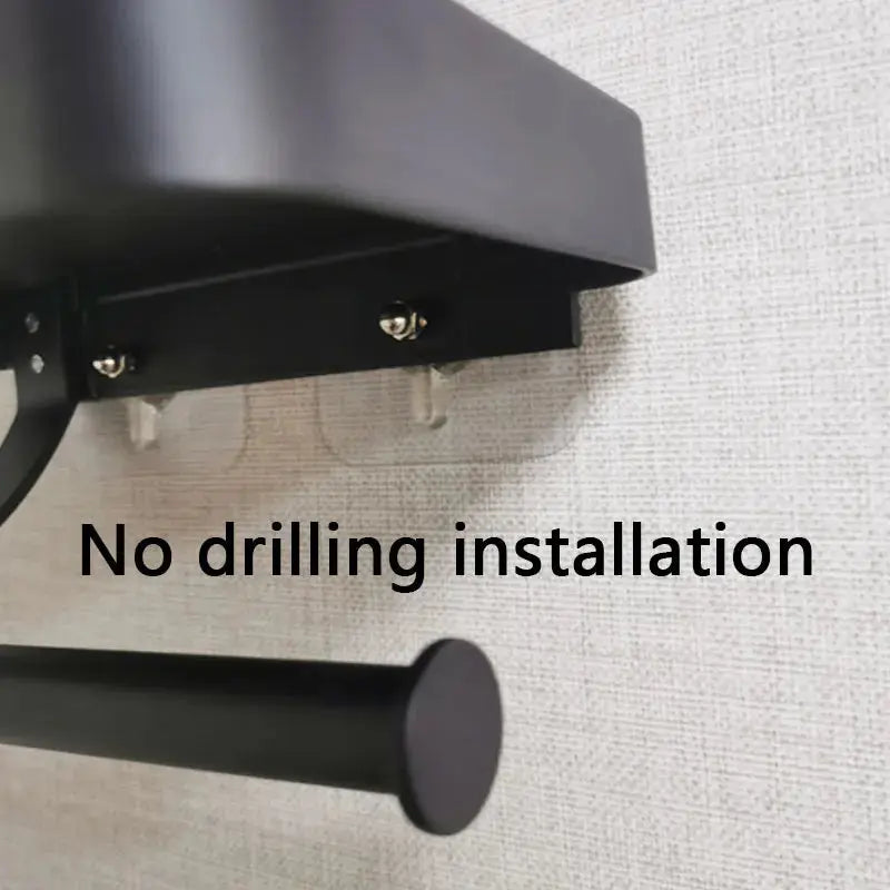 Nail-Free Aluminum Toilet Paper Holder – Wall Mounted Storage Shelf for Modern Bathrooms Noels Strive