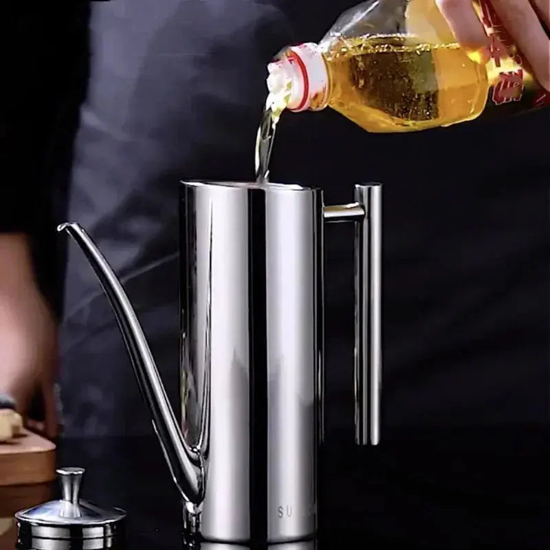 Premium 304 Stainless Steel Oil Pot – Dustproof & Leak-Proof Kitchen Storage Bottle Noels Strive