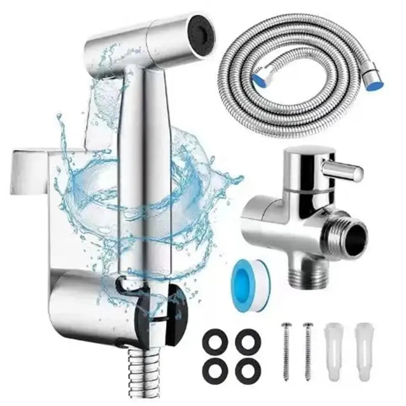 Stainless Steel Handheld Bidet Sprayer Set – Premium Self-Cleaning Bathroom Faucet Noels Strive