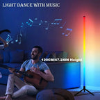Smart APP Control Corner Floor Lamp – RGB Music Sync Standing Light for Living Room Noels Strive