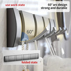 Modern Folding Door Hooks – Nail-Free Wall Rack for Towels, Coats & Kitchen Gear Noels Strive