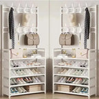 Multi-Layer Floor-Standing Shoe & Coat Rack – DIY Storage Organizer for Entryway Noels Strive