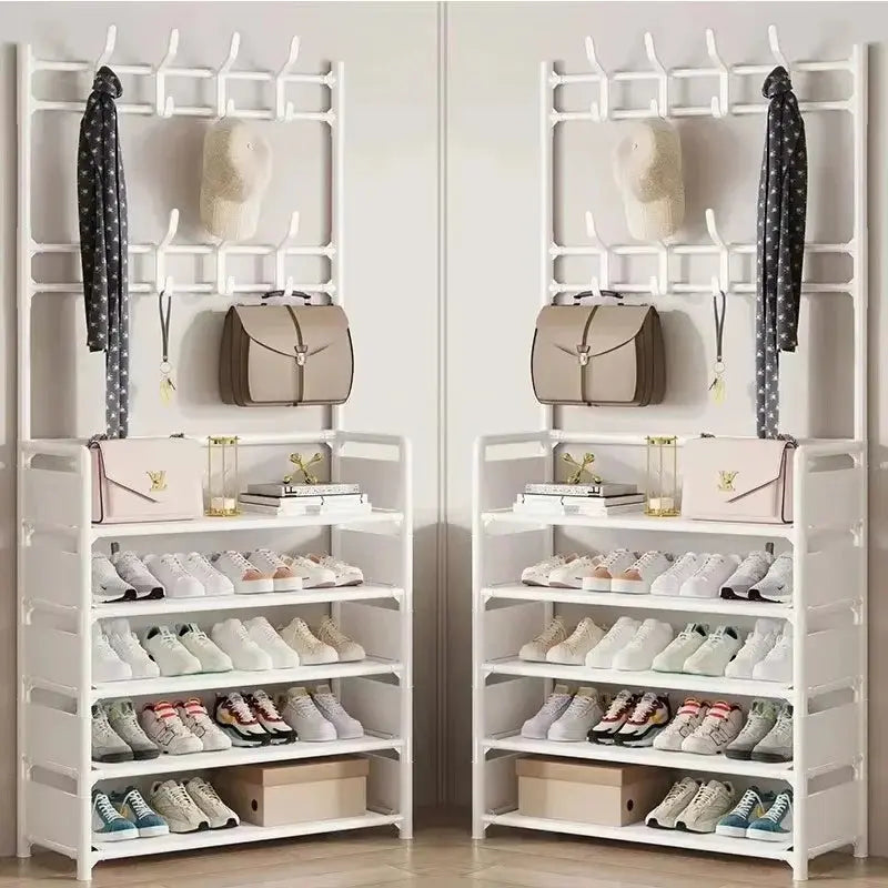 Multi-Layer Floor-Standing Shoe & Coat Rack – DIY Storage Organizer for Entryway Noels Strive