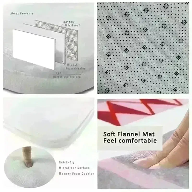 European Style Faux Stone Welcome Carpet – Non-Slip Entrance Rug for Living Room Noels Strive