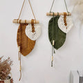 Handmade Boho Macrame Leaf Wall Hanging – Woven Fiber Art Tapestry for Bedroom Decor Noels Strive