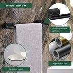 Premium 4-Piece Brushed Nickel Bathroom Set – 304 Stainless Steel Towel Bar & Hardware Noels Strive