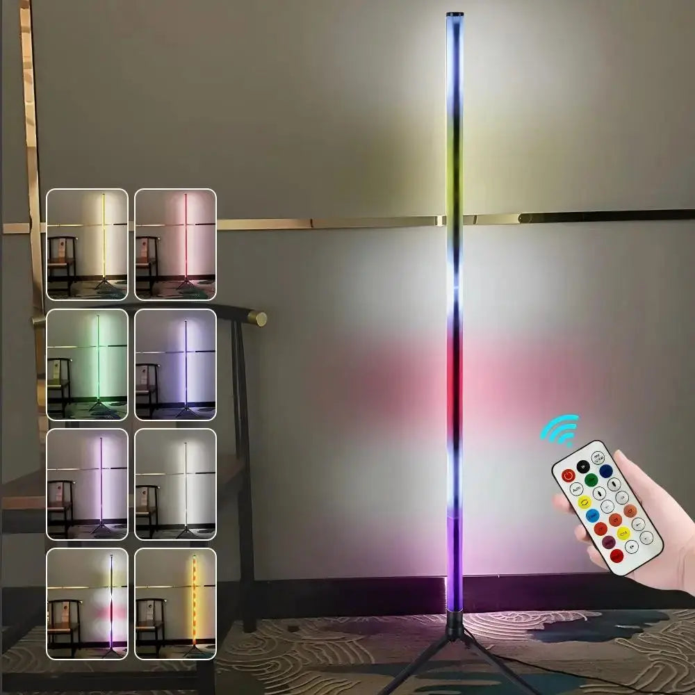 Smart APP Control Corner Floor Lamp – RGB Music Sync Standing Light for Living Room Noels Strive