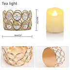 Elegant Crystal Tea Light Candle Holder Set – Luxury Table Decor for Home & Weddings Noels Strive