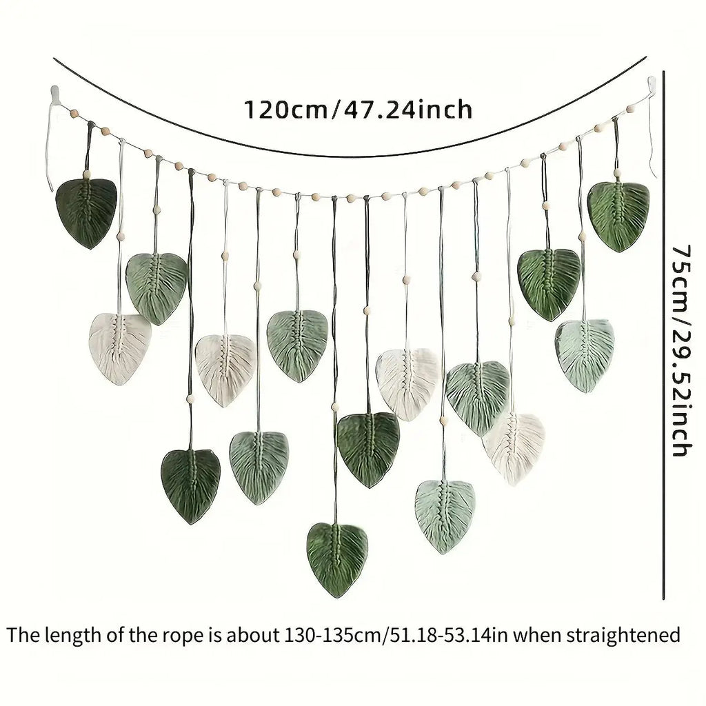 Modern Bohemian Macrame Feather Wall Art – Hand-Woven Tapestry for Home Decoration Noels Strive