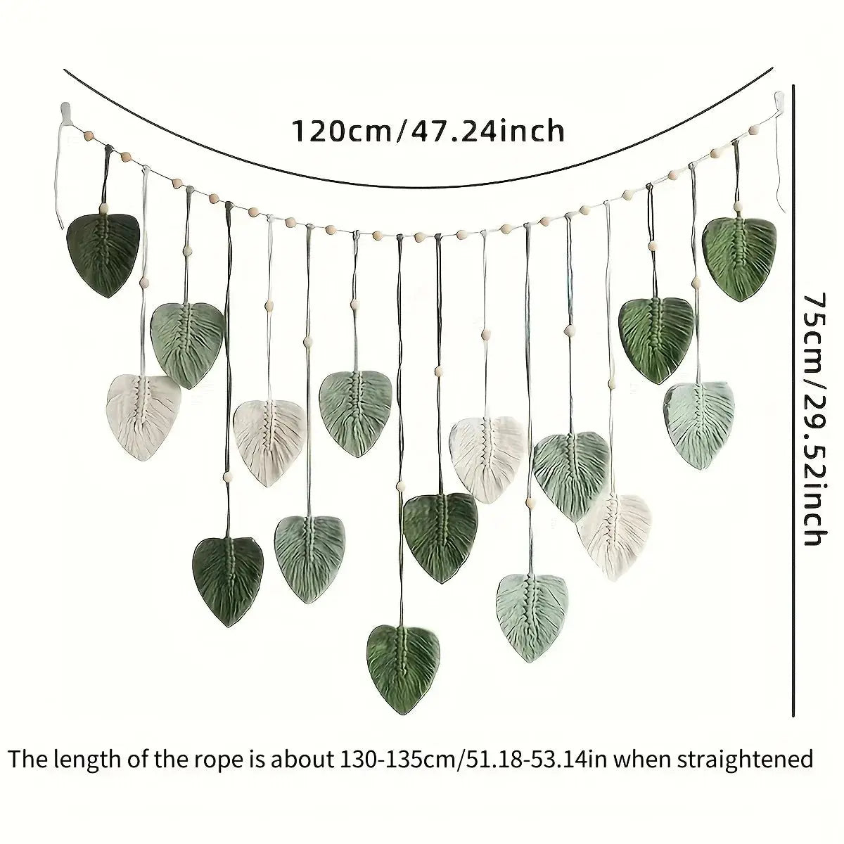 Modern Bohemian Macrame Feather Wall Art – Hand-Woven Tapestry for Home Decoration Noels Strive