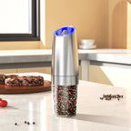 Automatic Electric Salt & Pepper Grinder Set – Adjustable Spice Mill with LED Light Noels Strive