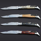 Laguiole Folding Pocket Knife – Portable Stainless Steel Steak Knife with Corkscrew Noels Strive