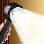 High Pressure 4-Mode Self-Cleaning Shower Head – Massage Silicone Brush & Filter Noels Strive