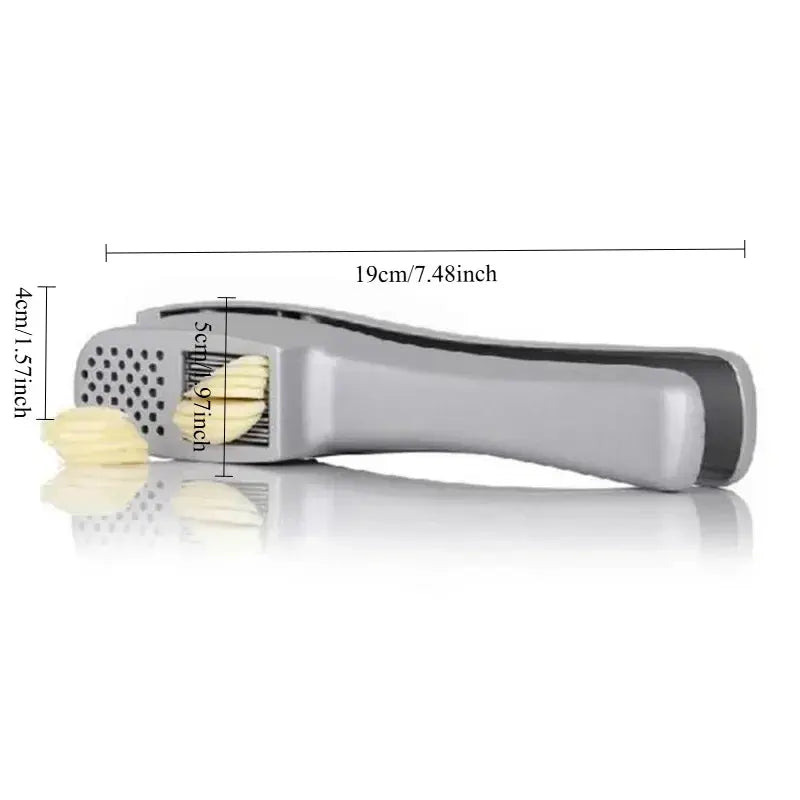 Professional 2-in-1 Zinc Alloy Garlic Press & Slicer – Manual Kitchen Gadget for Home Noels Strive
