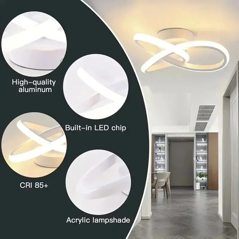 Modern Geometric LED Ceiling Light – Minimalist Aisle & Corridor Accent Lighting Noels Strive