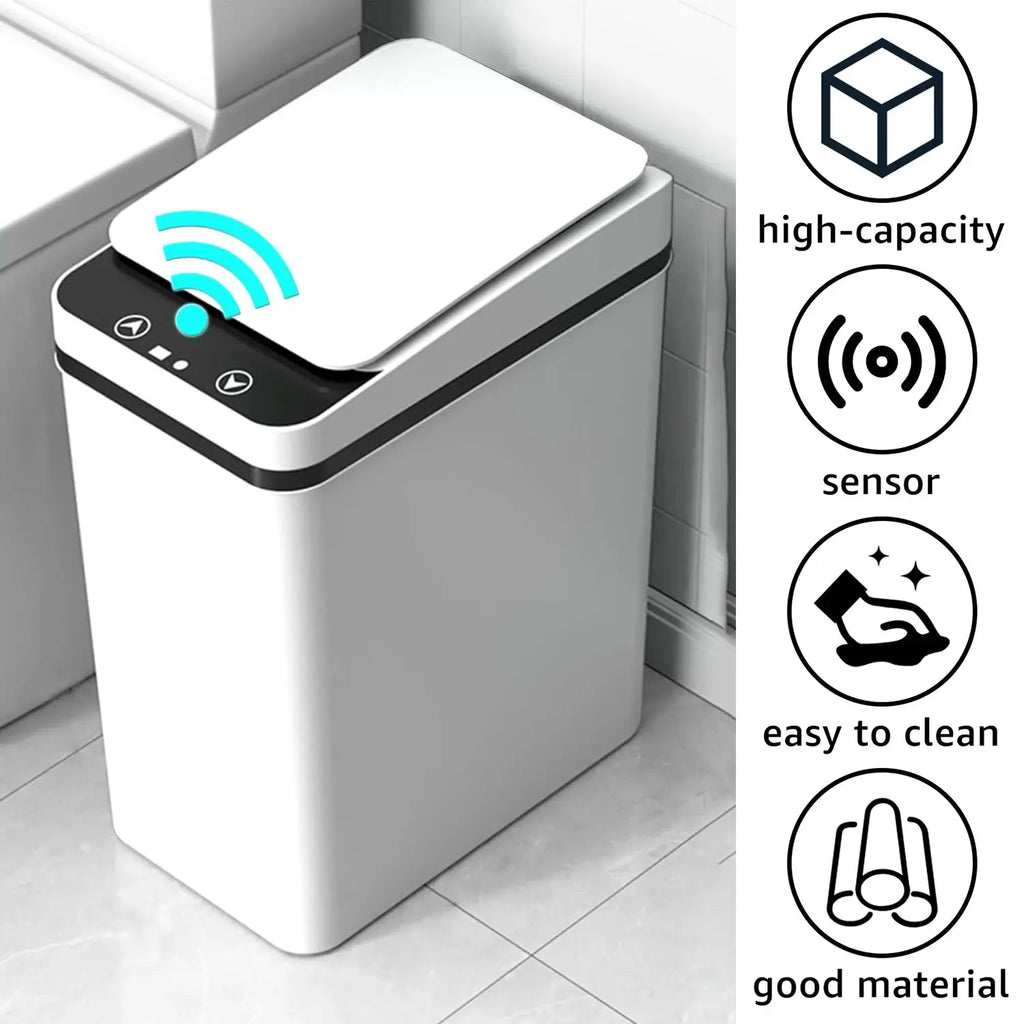 Smart 12L Touchless Infrared Trash Can – Waterproof Automatic Bin for Kitchen & Bath Noels Strive