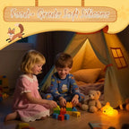 Rechargeable Squishy Silicone Fox Night Light – Dimmable Bedside Lamp for Nursery Noels Strive