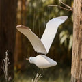 Handcrafted Natural Wood Flying Seagull - Hanging Mobile Decor for Nursery & Kids Noels Strive