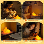 Rechargeable Squishy Silicone Fox Night Light – Dimmable Bedside Lamp for Nursery Noels Strive