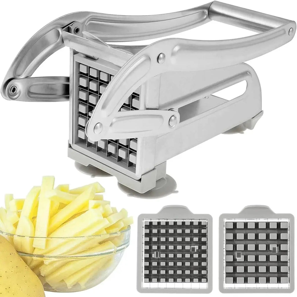 Stainless Steel French Fries Cutter – Manual Quick-Cut Potato Slicer for Home Kitchen Noels Strive