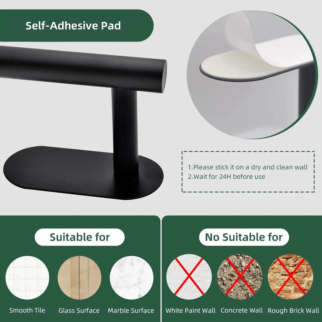 Premium 4-Piece Brushed Nickel Bathroom Set – 304 Stainless Steel Towel Bar & Hardware Noels Strive