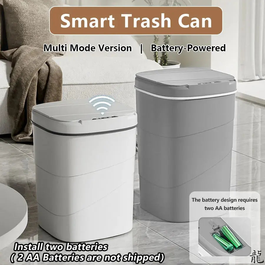 Smart Sensor Touchless Automatic Trash Can – Battery Powered Bin for Bathroom & Office Noels Strive