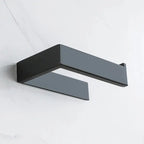 Self-Adhesive Black Matt Stainless Steel Toilet Paper Holder – Square No-Drill Tissue Rack Noels Strive