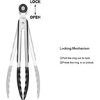 Premium Silicone Kitchen Tongs – Non-Stick Heat Resistant Serving Tongs for BBQ & Salad Noels Strive