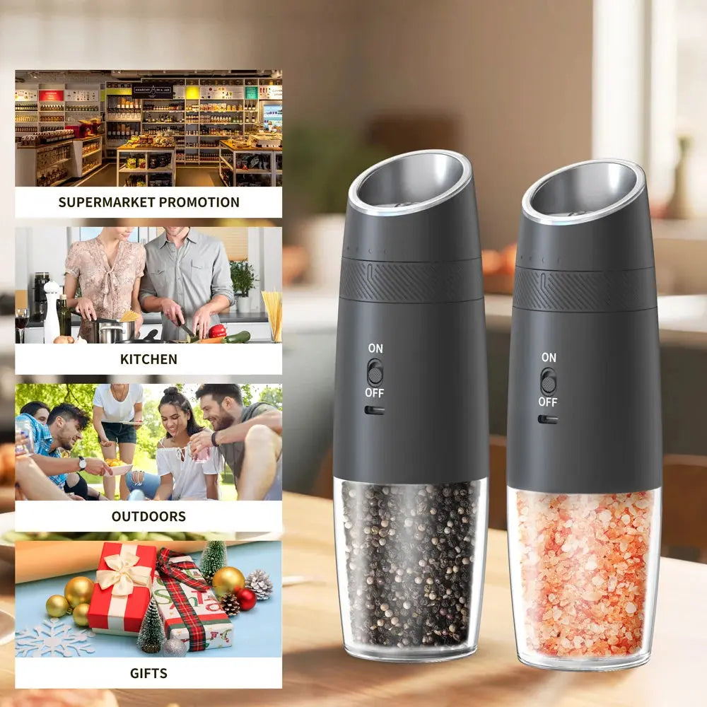 Rechargeable Automatic Pepper Grinder Set – Adjustable Spice Mill for Modern Kitchens Noels Strive