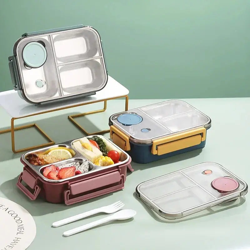 Premium 304 Stainless Steel Bento Box – Leakproof Lunch Container with Tableware Noels Strive