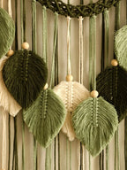 Handmade Boho Leaf Macrame Tapestry – Aesthetic Wall Art Decor for Home & Bedroom Noels Strive