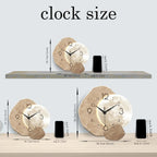 Modern Minimalist Moon Wall Clock – Silent Quartz Wooden Decor for Living Room Noels Strive
