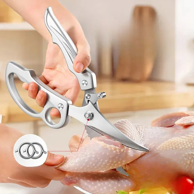 Professional Heavy-Duty Kitchen Shears – Spring-Loaded Poultry & Bone Snips Noels Strive