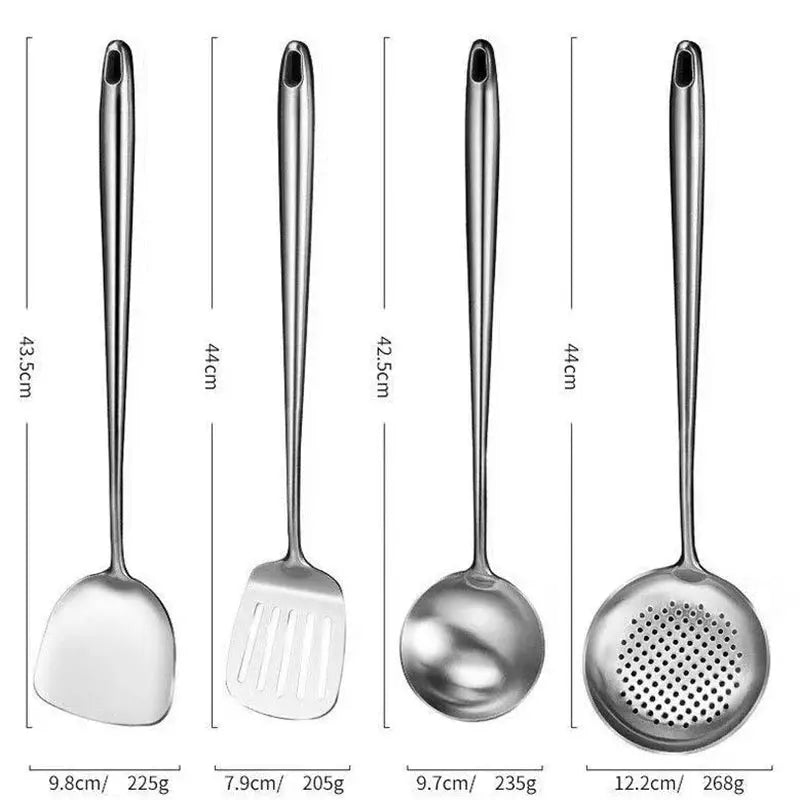 Premium 304 Stainless Steel Wok Spatula & Ladle – Professional Kitchen Utensil Set Noels Strive