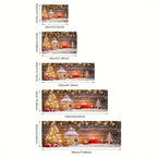 Christmas Snow Scene Kitchen Rug Set – 2-Piece Holiday Welcome Mat for Living Room Noels Strive