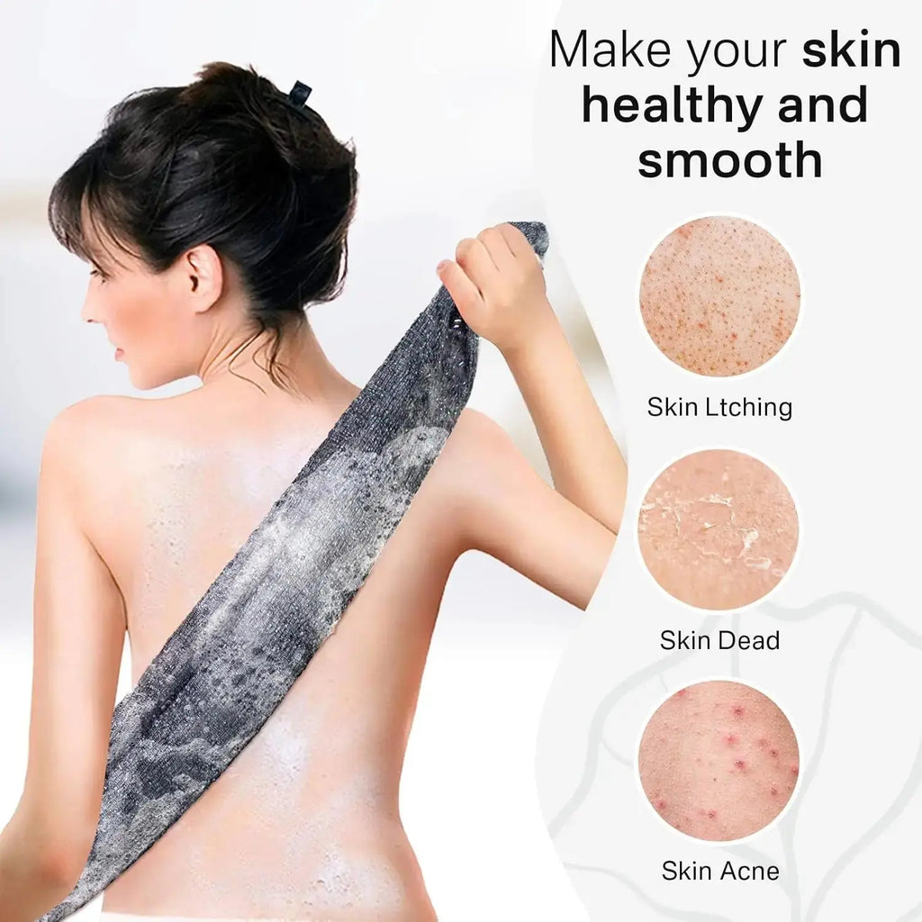 Soft Exfoliating Scrub Bath Towel – Back Scrubber & Cleansing Cloth for Body Care Noels Strive