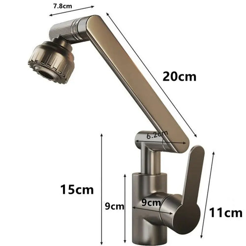1080° Swivel Multifunction Basin Faucet – Dual Mode Hot & Cold Tap for Bathroom Noels Strive